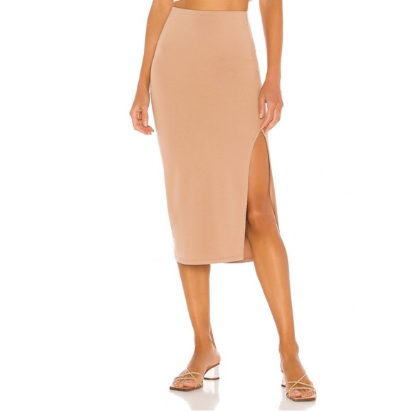 Lovers+Friends “Aubrey” MIDI Skirt In Nude Size Large New With Tags! - Picture 9 of 10